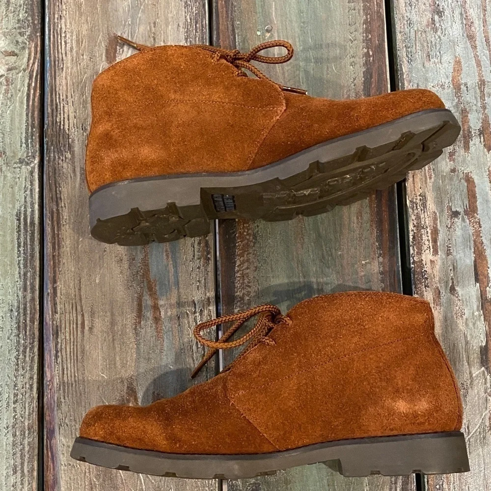 Ralph Lauren Suede Leather Chukka Boots Women’s Size 7.5 Rust Brown